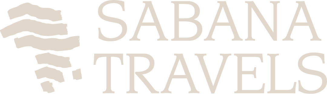 Logotipo de Sabana Travels en beige